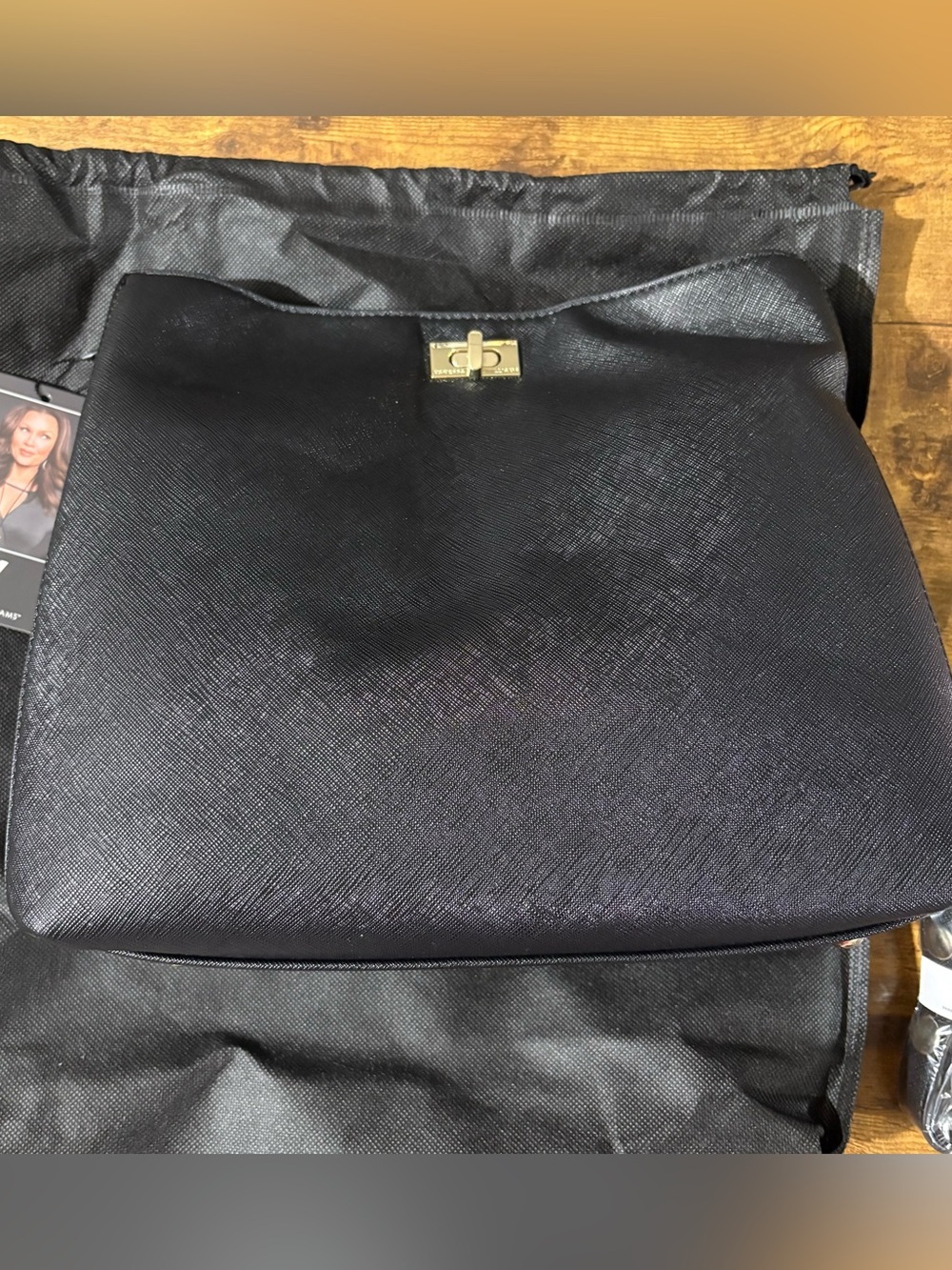 Vanessa Williams Posh Hobo Shoulder Bag in Black NWT - Picture 2 of 7